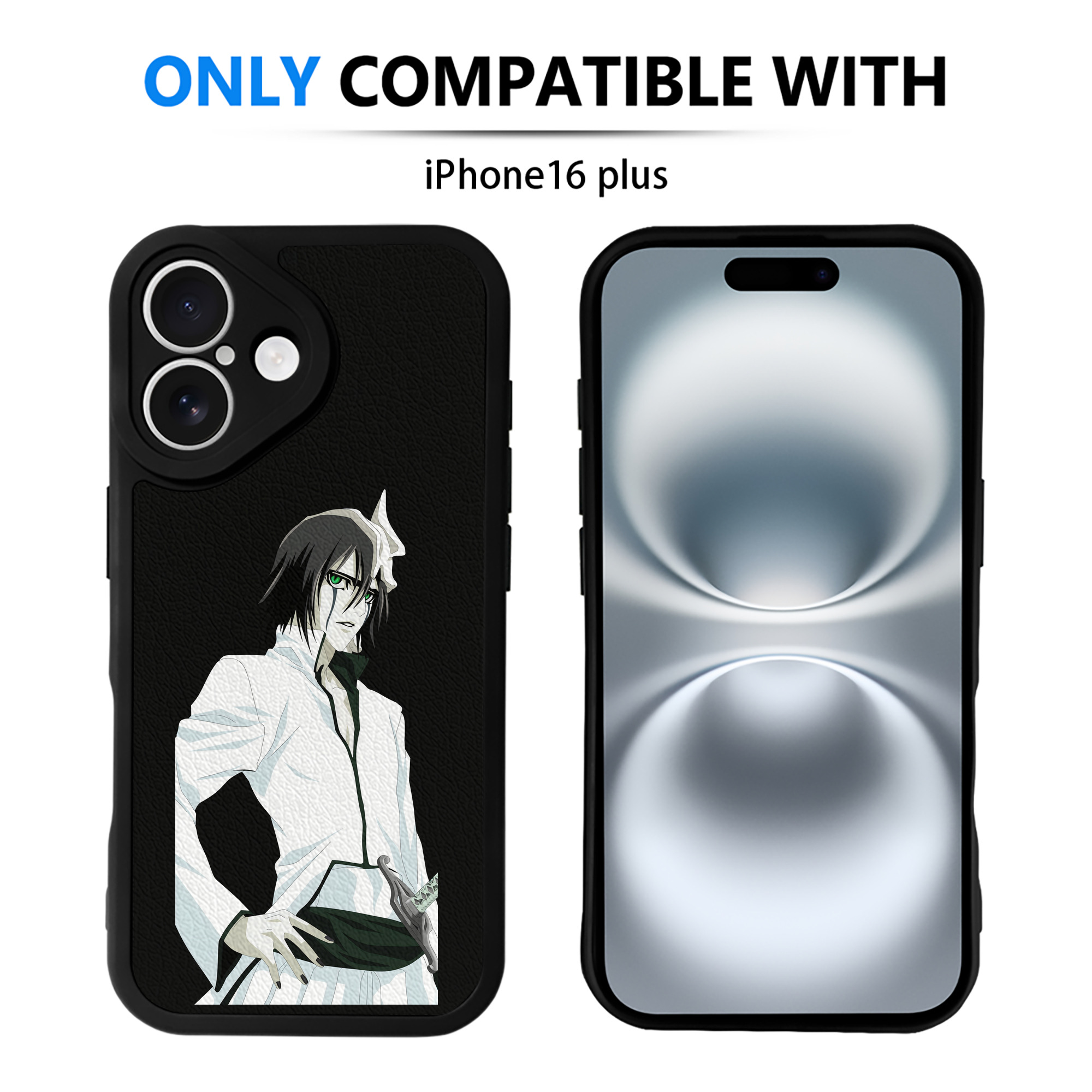 （画像用） ブリーチ ウルキオラ·シファー BLEACH Ulquiorra cifer 【iPhone 16シリーズ対応】シリコンスマホケース（レザー調） 材質：シリコン